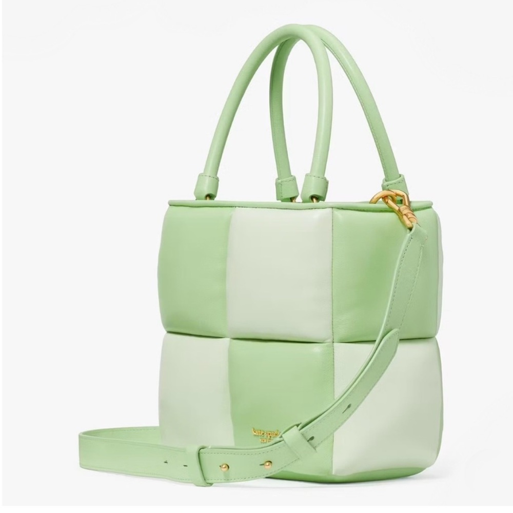NWT Kate Spade Boxxy Green Crossbody Bag with Gold Hardware Luxury Line Sold Out